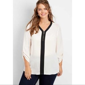MAURICES  Zipper Front Blouse - FINAL MARKDOWN